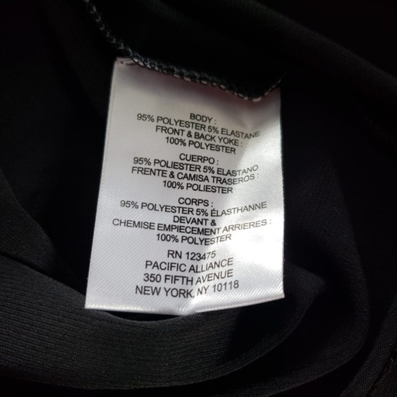 NWT ELLEN TRACY V NECK black top sz 2X - Picture 7 of 7